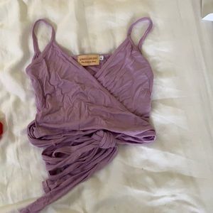 Grass-Fields Crop Wrap Top 🔅3/$30